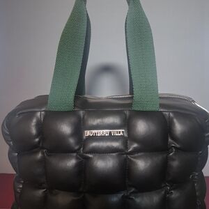 Butterfly Villa - Moon Tote - Black & Green